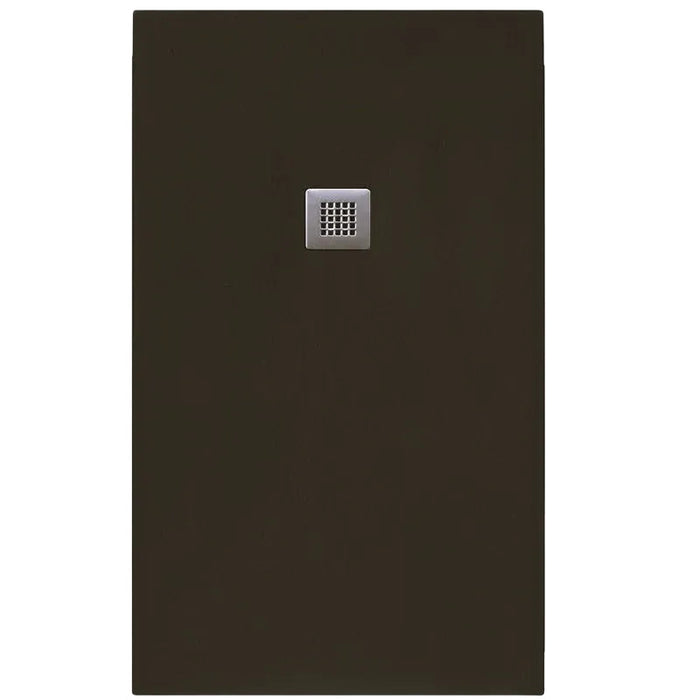 Flair Gemstone Slate Rectangular Shower Tray with Stainless Steel Square Waste