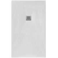 Flair Gemstone Slate Rectangular Shower Tray with Stainless Steel Square Waste