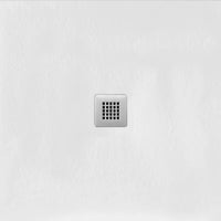Flair Gemstone Slate Square Shower Tray with Stainless Steel Square Waste