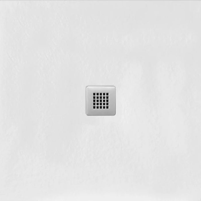 Flair Gemstone Slate Square Shower Tray with Stainless Steel Square Waste