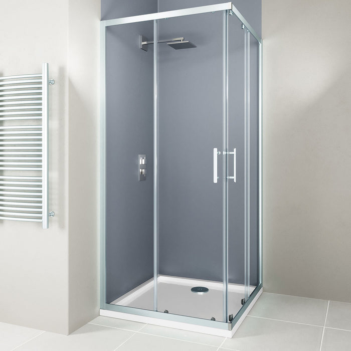 Flair Hydro Express 6mm Corner Entry Shower Door - Chrome