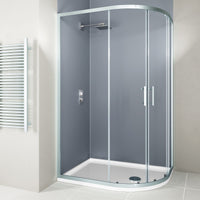 Flair Hydro Express 6mm Offset Quadrant Shower Door - Chrome