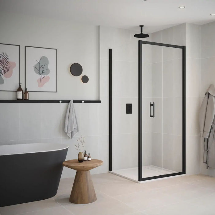 Flair Ili 6mm Bifold Shower Door with Semi Framed Side Panel
