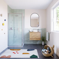 Flair Ili 6mm Bifold Shower Door with Semi Framed Side Panel