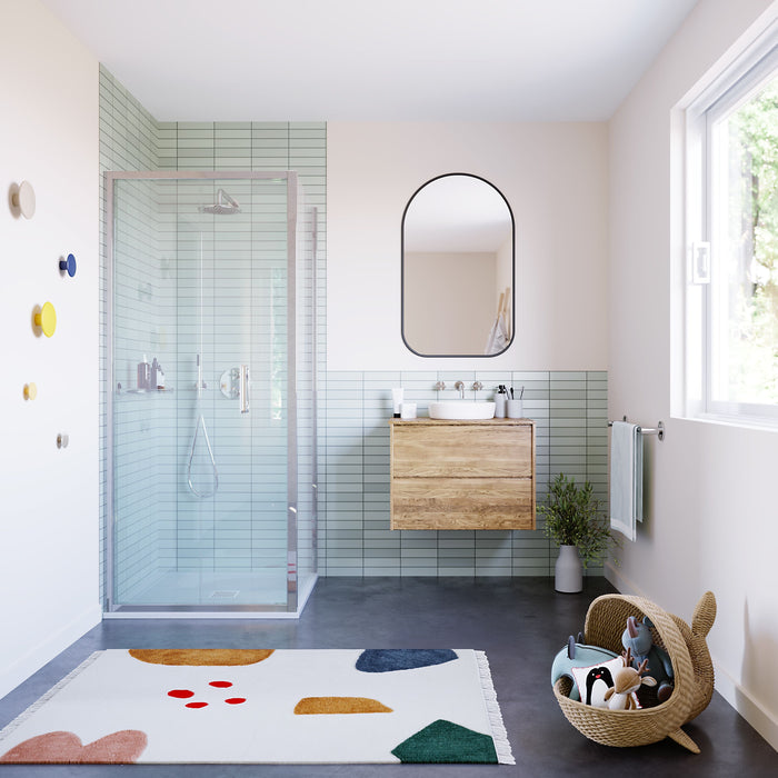 Flair Ili 6mm Bifold Shower Door with Semi Framed Side Panel