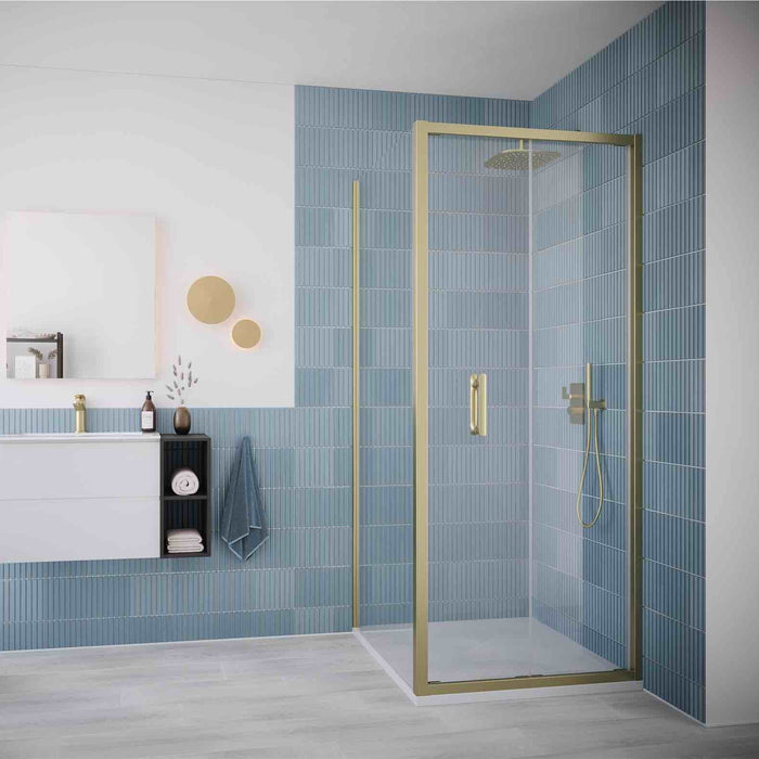 Flair Ili 6mm Bifold Shower Door with Semi Framed Side Panel
