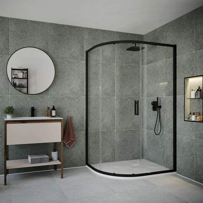 Flair Ili 6mm One Door Sliding Offset Quadrant Shower Door