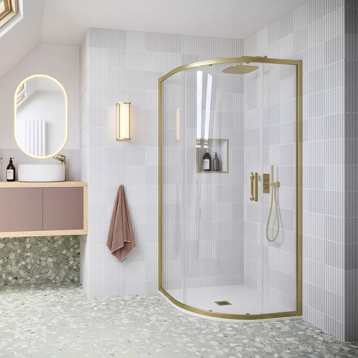 Flair Ili 6mm One Door Sliding Quadrant Shower Door - 900mm