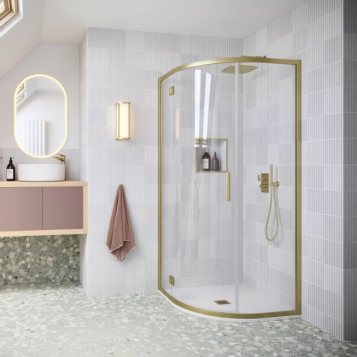 Flair Ili 6mm Hinged Quadrant Shower Door - 900mm