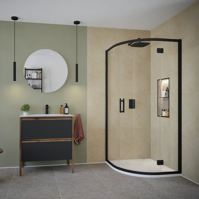 Flair Ili 6mm Hinged Quadrant Shower Door - 900mm