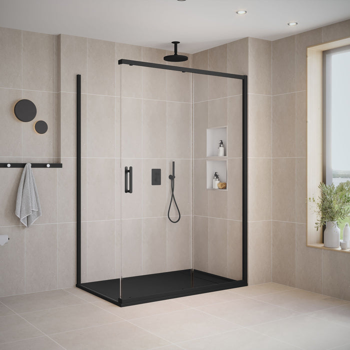 Flair Ili 6mm Sliding Shower Door with Frameless Side Panel