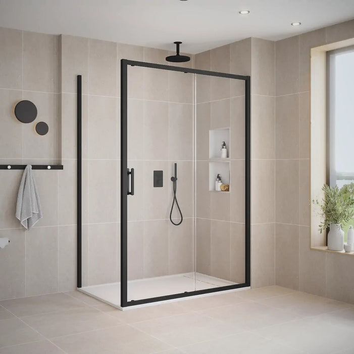 Flair Ili 6mm Sliding Shower Door with Semi Framed Side Panel