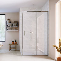 Flair Ili 6mm Sliding Shower Door with Semi Framed Side Panel