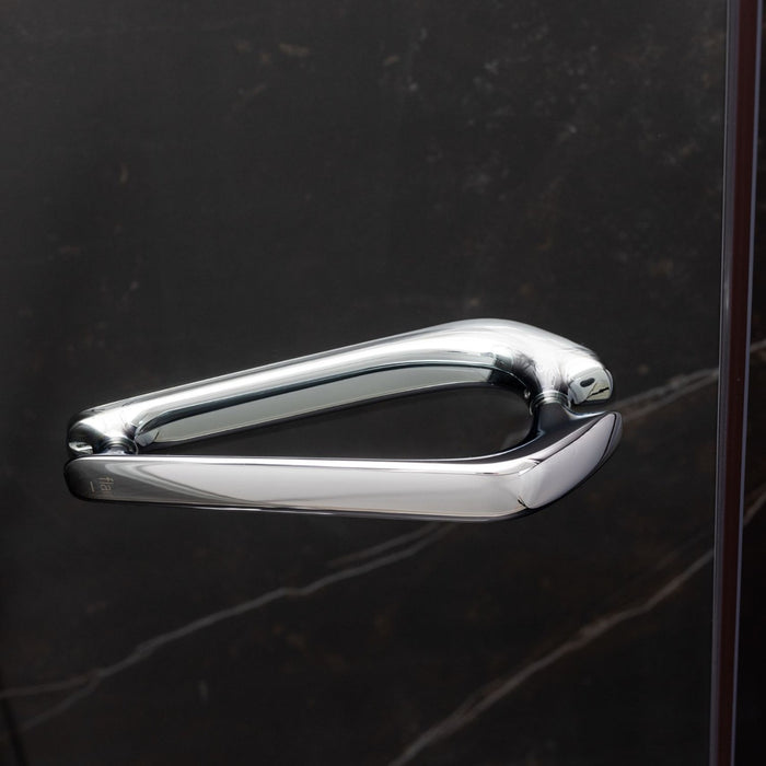 Flair Oro 8mm Bifold Shower Door with Ultra Frameless Corner Side Panel - Black