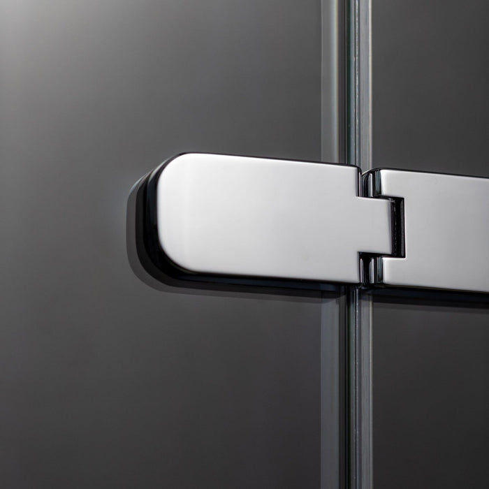 Flair Oro 8mm Hinged & Inline Shower Door with Side Panel - Matt Black