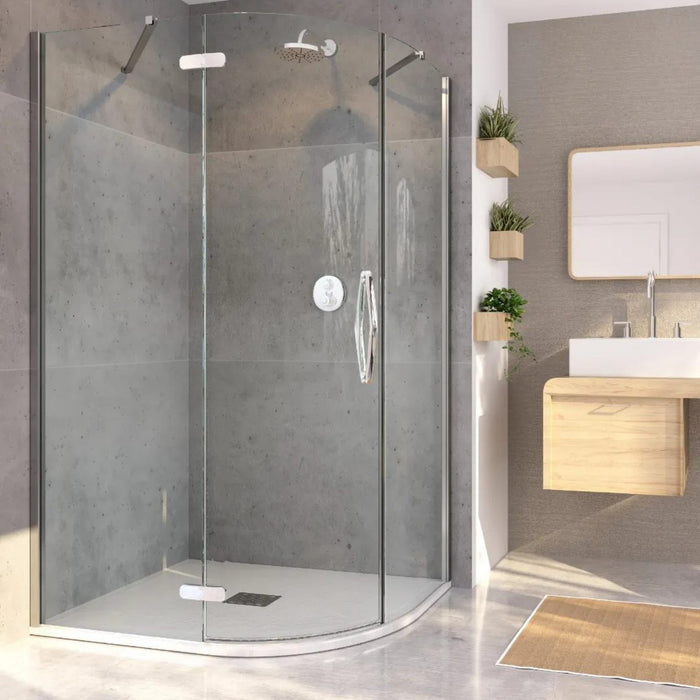 Flair Oro 8mm Hinged Offset Quadrant Shower Door