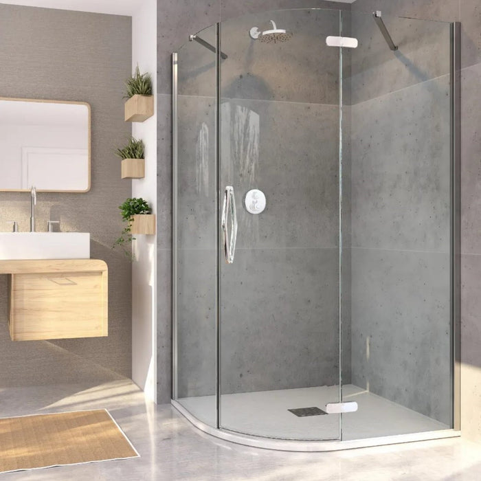 Flair Oro 8mm Hinged Offset Quadrant Shower Door