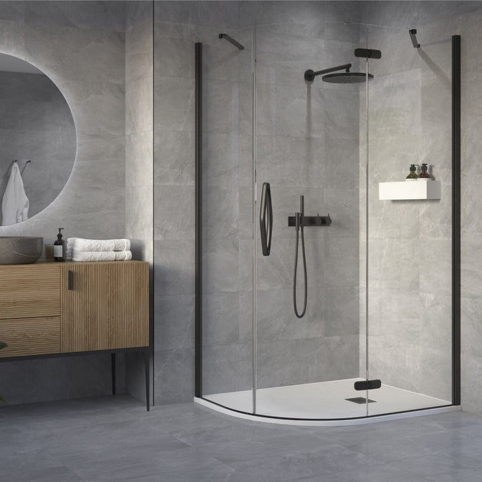 Flair Oro 8mm Hinged Offset Quadrant Shower Door