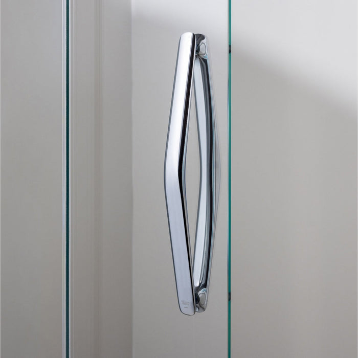 Flair Oro 8mm Recessed Hinged & Inline Shower Door with Inline Panel - Silver
