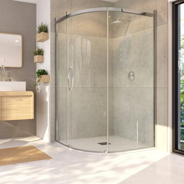 Flair Oro 8mm Sliding Offset Quadrant Shower Door