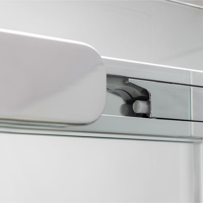 Flair Oro 8mm Sliding Shower Door with Side Panel - Matt Black