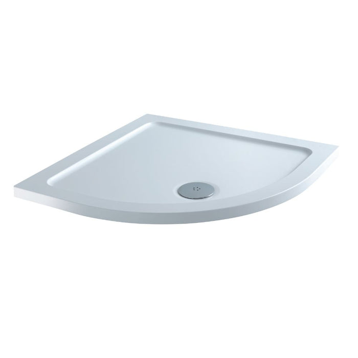 Flair Slimline Anti-Slip Quadrant Shower Tray with Waste - White
