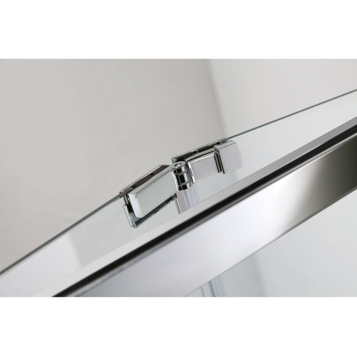 Flair Slimline Capella 6mm Bifold Shower Door with Semi Framed Side Panel - Silver