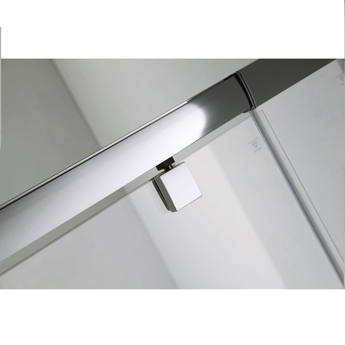 Flair Slimline Capella 6mm Pivot Shower Door with Semi Framed Side Panel - Silver