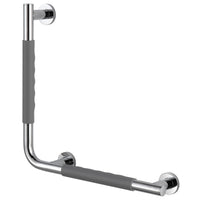 Flair Soul 90° Angled Grab Bar with Rubber Grip - Chrome