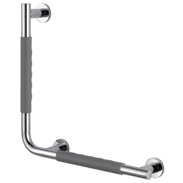 Flair Soul 90° Angled Grab Bar with Rubber Grip - Chrome