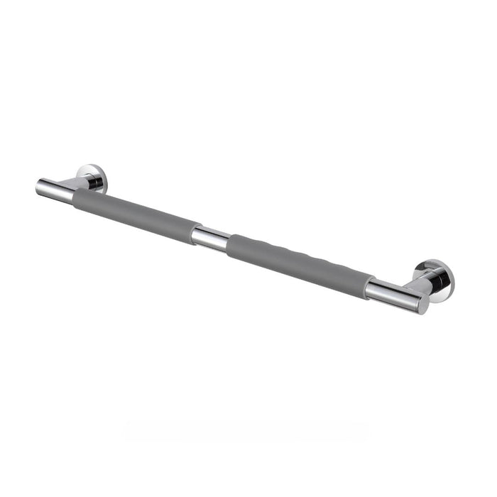 Flair Soul Straight Grab Bar with Rubber Grip - Chrome