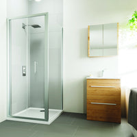 Flair Verve Pro 6mm Bifold Shower Door with Semi Framed Side Panel
