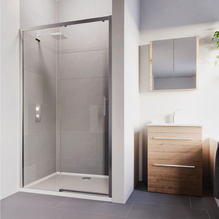 Flair Verve Pro 6mm Recessed Level Access Sliding Shower Door - Chrome