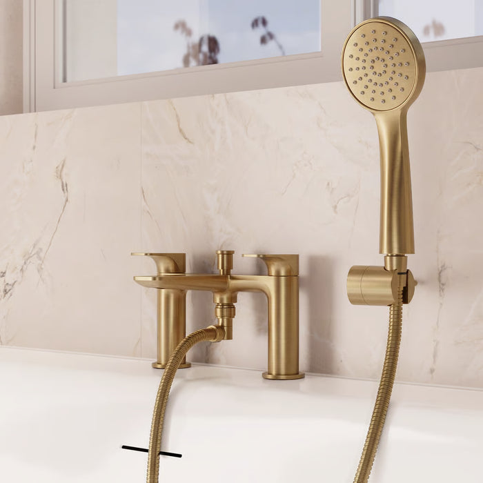 Crosswater Fuse Deck Mounted Bath Shower Mixer Tap With Kit
