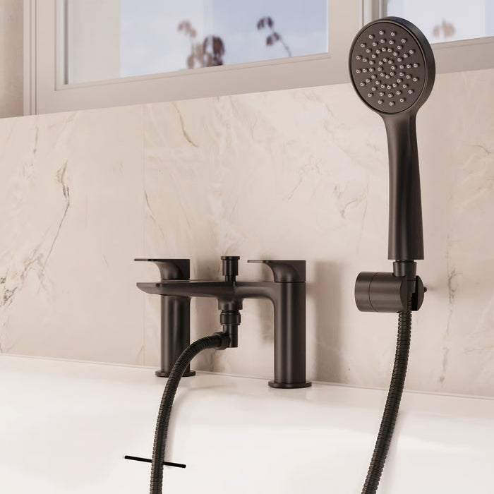 Crosswater Fuse Deck Mounted Bath Shower Mixer Tap With Kit