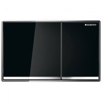 Geberit Omega60 Dual Flush Plate - Black Glass Clearance
