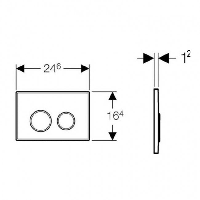 Geberit Sigma20 Dual Flush Plate - Brushed Stainless Steel