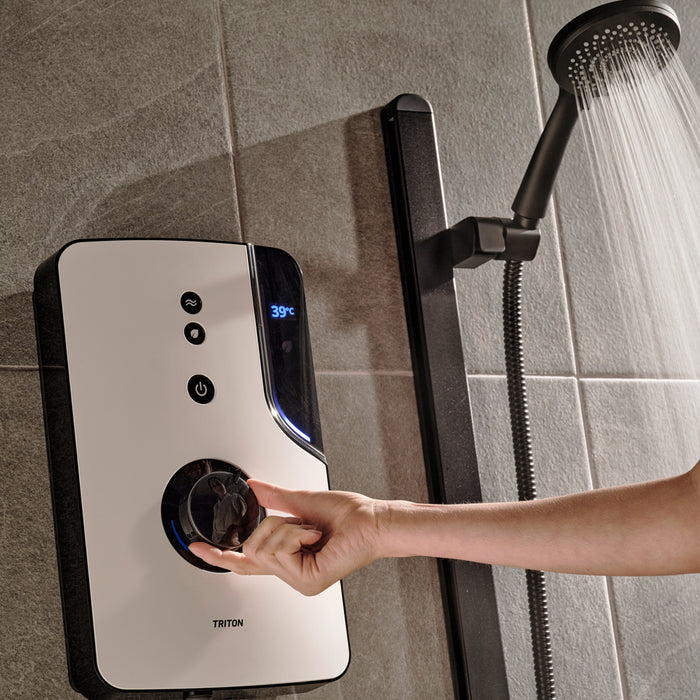 Triton ENlight 9.5kW Thermostatic Electric Shower with Back to Wall Kit