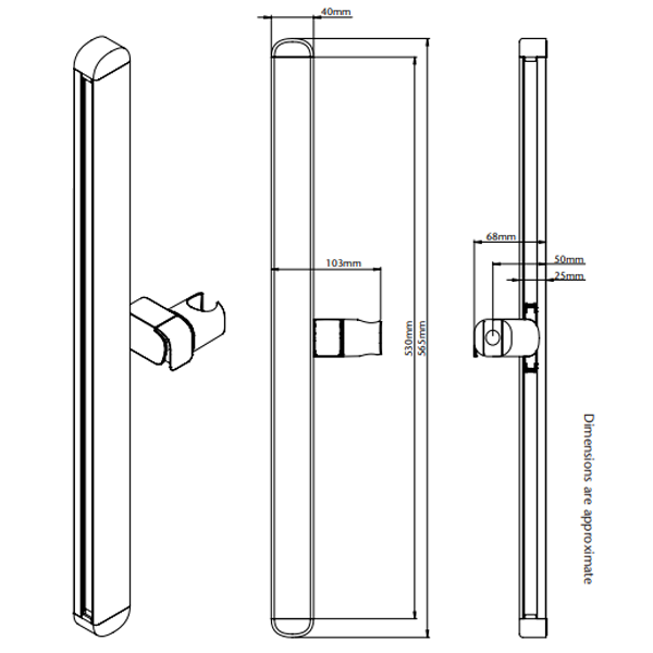 Triton ENlight 9.5kW Thermostatic Electric Shower with Back to Wall Kit