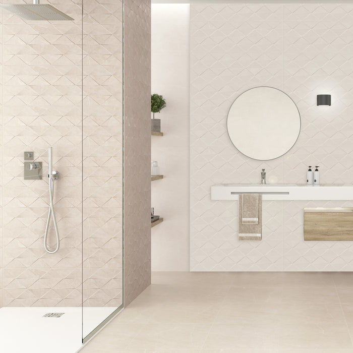 Genova Marfil Triangle Decor Ceramic Wall Tile