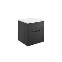 Crosswater Glide II Wall Hung Vanity Unit with Gold Vein Estatuario Worktop