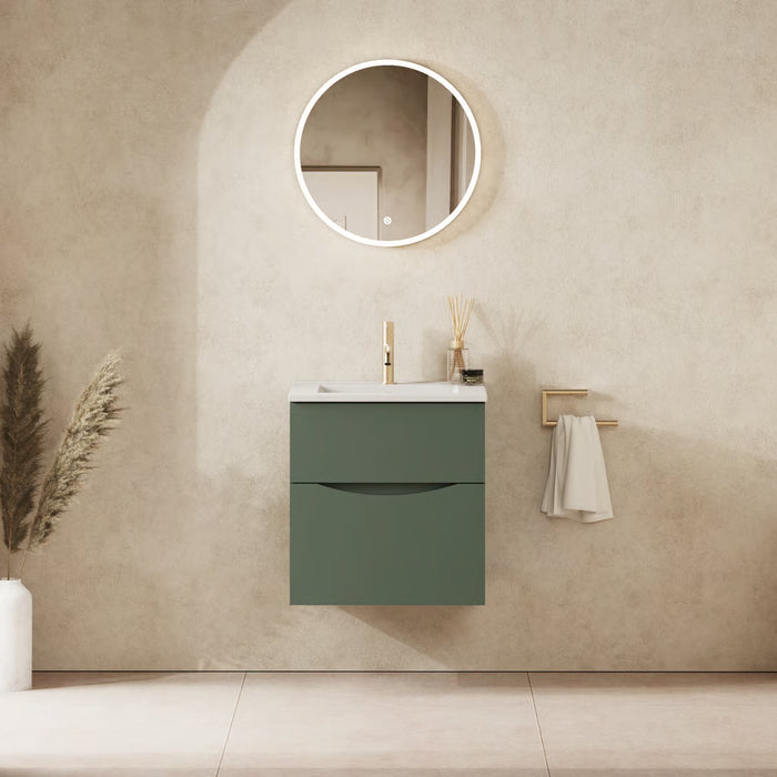 Crosswater Glide II Wall Hung Vanity Unit with Matt White Basin