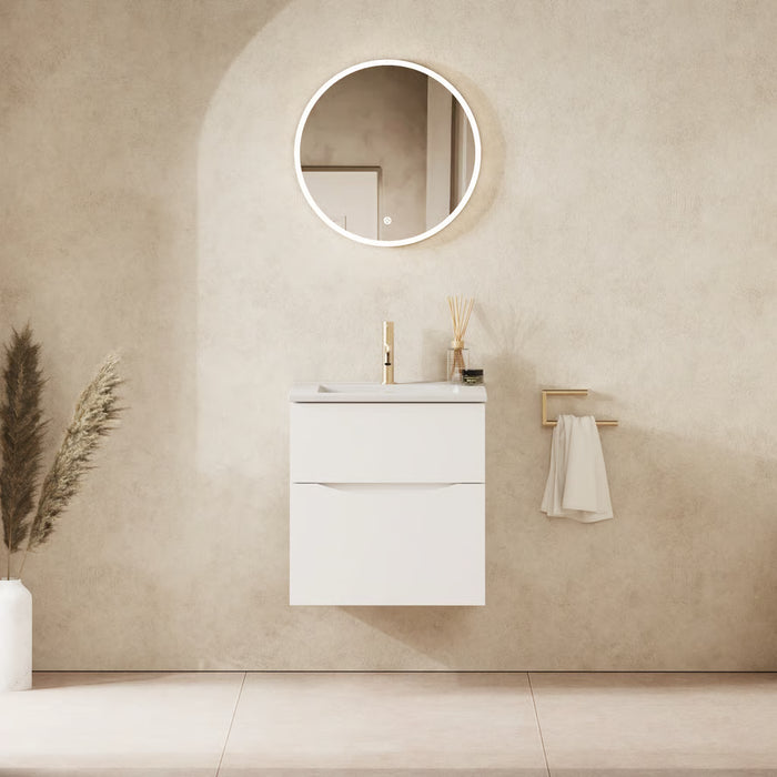 Crosswater Glide II Wall Hung Vanity Unit with Matt White Basin