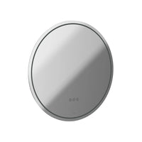 Vado Groove Round Frameless Illuminated LED Mirror with Demister