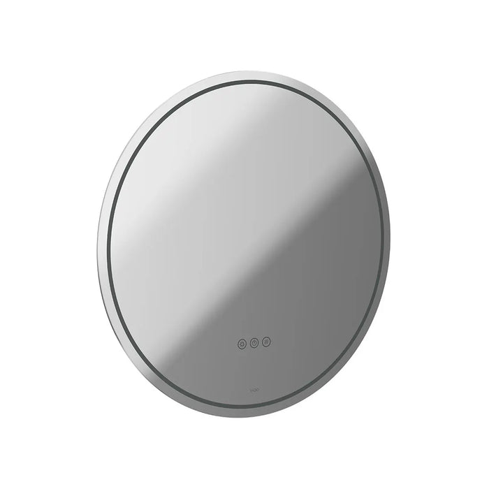 Vado Groove Round Frameless Illuminated LED Mirror with Demister