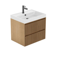 Vado Groove 2 Drawer Wall Hung Vanity Unit with Basin
