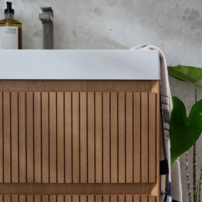 Vado Groove 2 Drawer Wall Hung Vanity Unit with Basin
