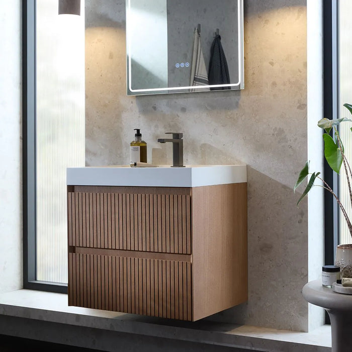 Vado Groove 2 Drawer Wall Hung Vanity Unit with Basin