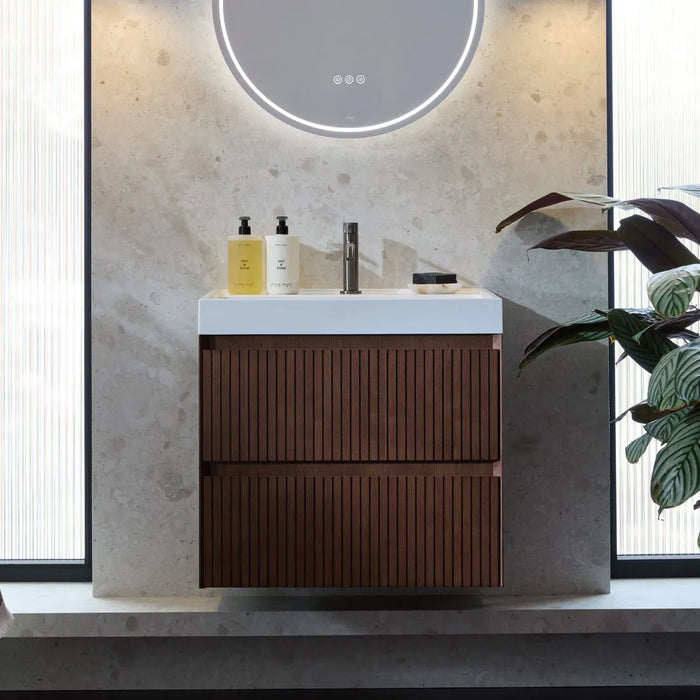 Vado Groove 2 Drawer Wall Hung Vanity Unit with Basin