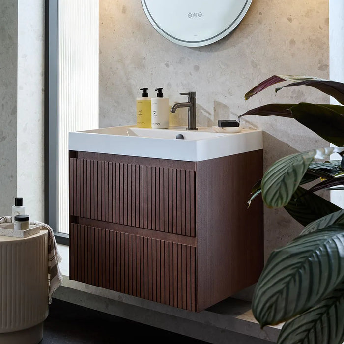 Vado Groove 2 Drawer Wall Hung Vanity Unit with Basin
